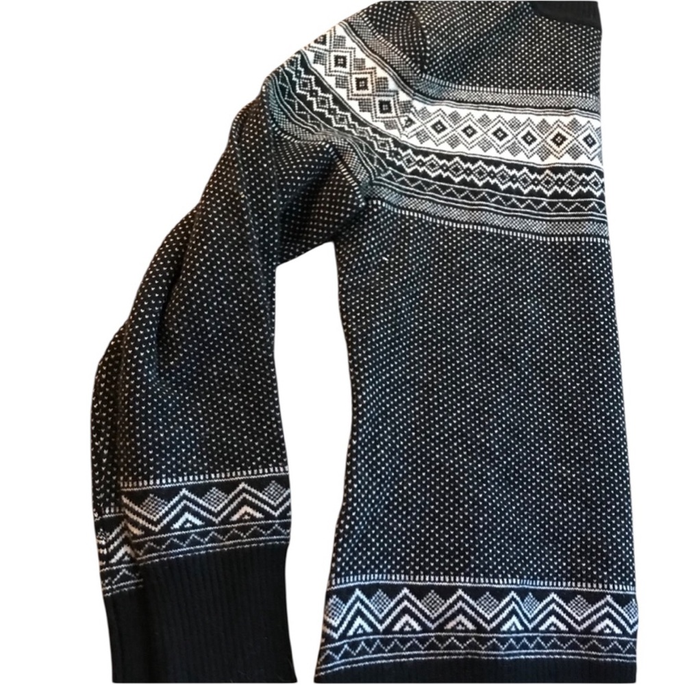 L.L. Bean 100% Cashmere Fair Isle turtleneck sweater size Large - Picture 4 of 6